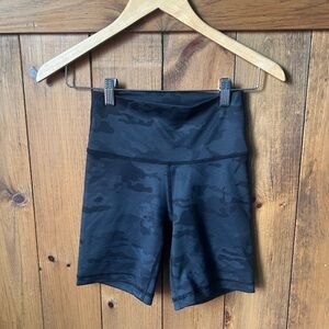 TNA Black Camo High-Waist Bike Shorts